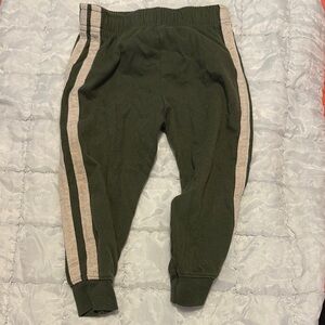 Garanimals Green and Cream Jogger Sweatpants with Elastic Cuffs